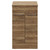 Napoli Tobacco Oak 500mm Floor Standing Vanity Unit for Countertop Basins with 2 Door and Chrome Handles View from Front