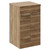 Napoli Tobacco Oak 500mm Floor Standing Vanity Unit for Countertop Basins with 2 Door and Chrome Handles Left Hand View