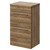 Napoli Tobacco Oak 500mm Floor Standing Vanity Unit for Countertop Basins with 2 Drawers and Chrome Handles Right Hand View