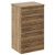 Napoli Tobacco Oak 500mm Floor Standing Vanity Unit for Countertop Basins with 2 Drawers and Chrome Handles Left Hand View