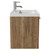 Napoli Tobacco Oak 500mm Wall Mounted Vanity Unit with 1 Tap Hole Basin and Single Drawer with Chrome Handle Side View