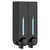 Lima Colore Matt Black Wall Mounted Double Liquid Soap And Shampoo Dispenser Front View
