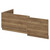 Napoli Tobacco Oak MFC 1700mm L Shaped Front and End Bath Panel Set Left Hand View