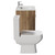 Turin Tobacco Oak 600mm Floor Standing Vanity Unit and Toilet Suite with 1 Tap Hole Glide Basin and 2 Doors with Chrome Handles Side View