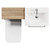 Napoli Tobacco Oak 1000mm Vanity Unit Toilet Suite with 1 Tap Hole Basin and 2 Drawers with Chrome Handles View from Top