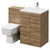Napoli Tobacco Oak 1100mm Vanity Unit Toilet Suite with 1 Tap Hole Basin and 2 Doors with Chrome Handles Right Hand View