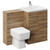 Napoli Tobacco Oak 1100mm Vanity Unit Toilet Suite with 1 Tap Hole Basin and 2 Doors with Chrome Handles Left Hand View
