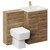 Napoli Tobacco Oak 1100mm Vanity Unit Toilet Suite with 1 Tap Hole Basin and 2 Doors with Brushed Brass Handles Left Hand View