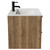 Napoli Tobacco Oak 600mm Wall Mounted Vanity Unit with 1 Tap Hole Minimalist Basin and 2 Drawers with Matt Black Handles View from Side
