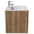 Napoli Tobacco Oak 600mm Wall Mounted Vanity Unit with 1 Tap Hole Minimalist Basin and 2 Drawers with Chrome Handles View from Side