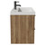 Napoli Tobacco Oak 800mm Wall Mounted Vanity Unit with 1 Tap Hole Slim Edge Basin and 2 Drawers with Gunmetal Grey Handles View from Side