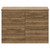Napoli Tobacco Oak 1200mm Floor Standing Vanity Unit for Countertop Basins with 4 Drawers and Brushed Brass Handles View from Front