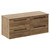 Napoli Tobacco Oak 1200mm Wall Mounted Vanity Unit for Countertop Basins with 4 Drawers and Matt Black Handles Left Hand View