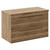Napoli 390 Tobacco Oak 800mm Wall Mounted Vanity Unit for Countertop Basins with 2 Drawers and Brushed Brass Handles Left Hand View