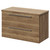 Napoli 390 Tobacco Oak 800mm Wall Mounted Vanity Unit for Countertop Basins with 2 Drawers and Chrome Handles Right Hand View