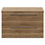 Napoli 390 Tobacco Oak 800mm Wall Mounted Vanity Unit for Countertop Basins with 2 Drawers and Chrome Handles View from Front