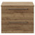 Napoli 390 Tobacco Oak 600mm Wall Mounted Vanity Unit for Countertop Basins with 2 Drawers and Chrome Handles View from Front