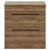 Napoli 390 Tobacco Oak 800mm Floor Standing Vanity Unit for Countertop Basins with 2 Drawers and Matt Black Handles View from Front