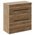 Napoli 390 Tobacco Oak 800mm Floor Standing Vanity Unit for Countertop Basins with 2 Drawers and Matt Black Handles Left Hand View
