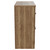 Napoli 390 Tobacco Oak 800mm Floor Standing Vanity Unit for Countertop Basins with 2 Drawers and Matt Black Handles View from Side