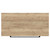 Napoli 390 Tobacco Oak 800mm Floor Standing Vanity Unit for Countertop Basins with 2 Drawers and Matt Black Handles View from Top