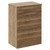 Napoli 390 Tobacco Oak 600mm Floor Standing Vanity Unit for Countertop Basins with 2 Drawers and Chrome Handles Left Hand View