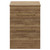 Napoli Tobacco Oak 600mm Floor Standing Vanity Unit for Countertop Basins with 2 Drawers and Brushed Brass Handles View from Front
