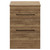 Napoli Tobacco Oak 600mm Floor Standing Vanity Unit for Countertop Basins with 2 Drawers and Matt Black Handles View from Front