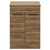 Napoli Tobacco Oak 600mm Floor Standing Vanity Unit for Countertop Basins with 2 Doors and Matt Black Handles View from Front