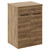 Napoli Tobacco Oak 600mm Floor Standing Vanity Unit for Countertop Basins with 2 Doors and Matt Black Handles Left Hand View