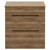 Napoli Tobacco Oak 800mm Floor Standing Vanity Unit for Countertop Basins with 2 Drawers and Matt Black Handles View from Front