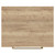 Napoli Tobacco Oak 600mm Wall Mounted Vanity Unit for Countertop Basins with 2 Drawers and Brushed Brass Handles View from Top