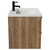 Napoli Tobacco Oak 600mm Wall Mounted Vanity Unit with 1 Tap Hole Glide Basin and 2 Drawers with Matt Black Handles View from Side