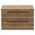 Napoli Tobacco Oak 800mm Wall Mounted Vanity Unit for Countertop Basins with 2 Drawers and Matt Black Handles View from Front