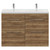 Napoli Tobacco Oak 1200mm Floor Standing Vanity Unit with Ceramic Double Basin and 4 Drawers with Chrome Handles View from Front
