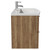 Napoli Tobacco Oak 800mm Wall Mounted Vanity Unit with 1 Tap Hole Curved Basin and 2 Drawers with Chrome Handles View from Side