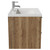 Napoli Tobacco Oak 600mm Wall Mounted Vanity Unit with 1 Tap Hole Glide Basin and 2 Drawers with Chrome Handles View from Side
