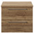 Napoli Tobacco Oak 600mm Wall Mounted Vanity Unit for Countertop Basins with 2 Drawers and Chrome Handles View from Front