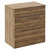 Napoli Tobacco Oak 800mm Floor Standing Vanity Unit for Countertop Basins with 2 Drawers and Chrome Handles Left Hand View