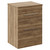 Napoli Tobacco Oak 600mm Floor Standing Vanity Unit for Countertop Basins with 2 Drawers and Chrome Handles Left Hand View