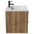 Napoli Tobacco Oak 600mm Wall Mounted Vanity Unit with 1 Tap Hole Glide Basin and 2 Drawers with Gunmetal Grey Handles View from Side