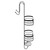 Dante Colore Matt Black 2 Tier with Soap Basket Hanging Shower Caddy Side View