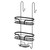 Dante Colore Matt Black 2 Tier with Soap Basket Hanging Shower Caddy Right Hand View