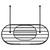 Dante Colore Matt Black 2 Tier with Soap Basket Hanging Shower Caddy Top View