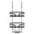 Dante Colore Matt Black 2 Tier with Soap Basket Hanging Shower Caddy Front View