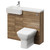 Napoli Combination Tobacco Oak 1000mm Vanity Unit Toilet Suite with Left Hand Square Semi Recessed 1 Tap Hole Basin and 2 Doors with Chrome Handles Right Hand View