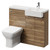 Napoli Combination Tobacco Oak 1000mm Vanity Unit Toilet Suite with Right Hand Square Semi Recessed 1 Tap Hole Basin and 2 Doors with Chrome Handles Right Hand View