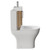 Napoli Compact Tobacco Oak 400mm Cloakroom Vanity Unit and Toilet Suite including Jubilee Open Back Toilet and Wall Mounted Vanity Unit with Single Door and Chrome Handle Side View