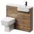 Napoli Combination Tobacco Oak 1000mm Vanity Unit Toilet Suite with Right Hand Round Semi Recessed 1 Tap Hole Basin and 2 Doors with Matt Black Handles Right Hand View