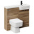Napoli Combination Tobacco Oak 1000mm Vanity Unit Toilet Suite with Right Hand Round Semi Recessed 1 Tap Hole Basin and 2 Doors with Matt Black Handles Left Hand View